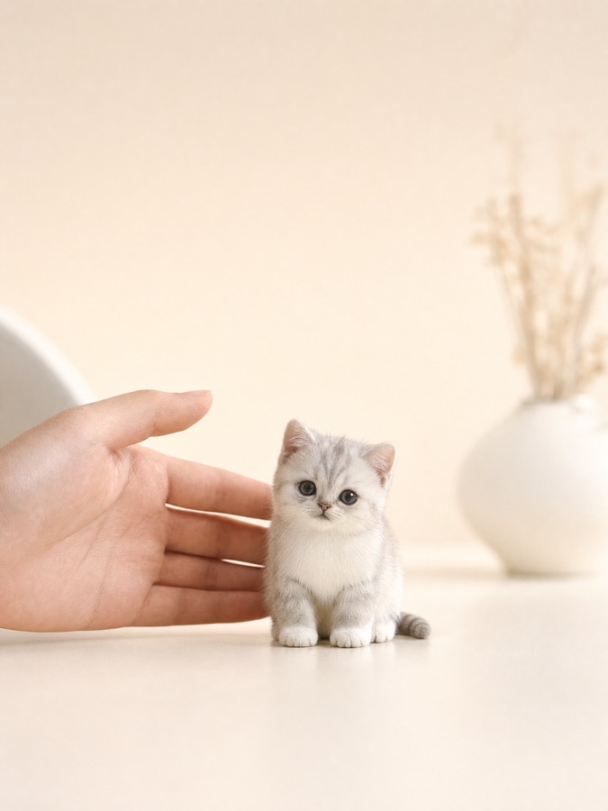 缩微银渐层猫产品主视觉